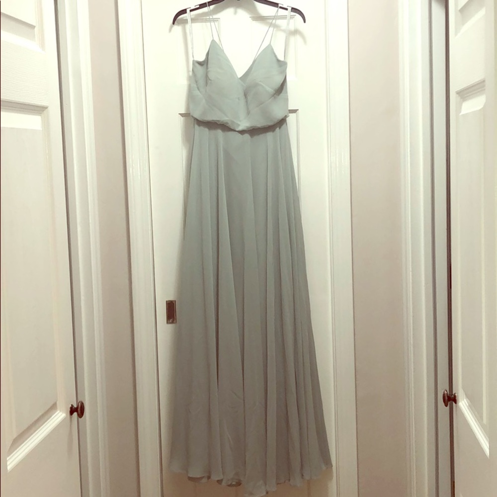 Dusty sage “morning mist” Inesse dress from BHLDN